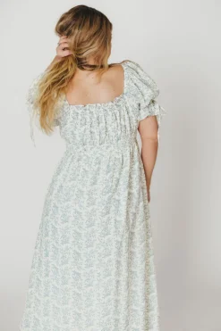 Outlet Worth Collective 100% Cotton Savanna Steppe Dress in Blue- Bump Friendly & Inclusive Si