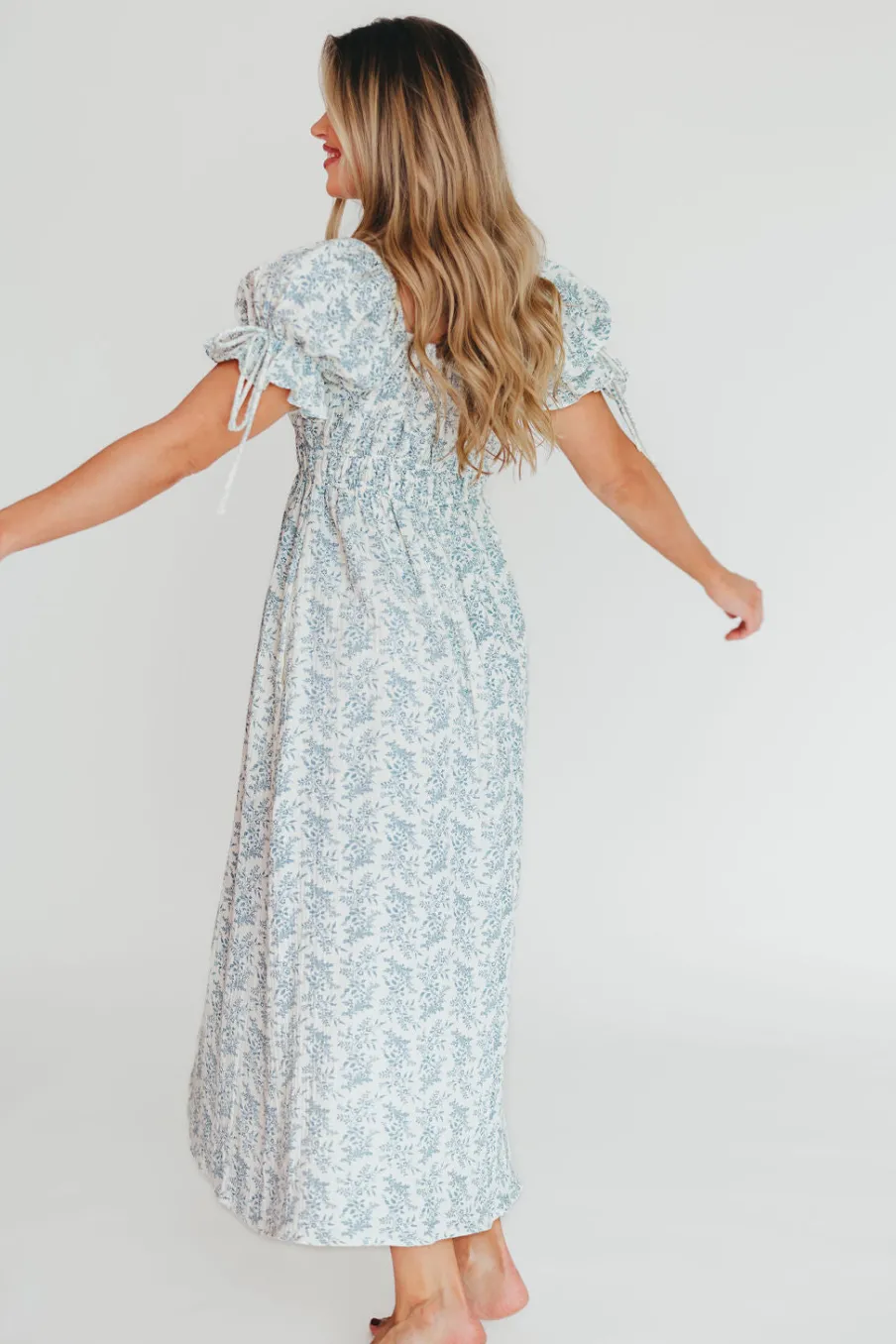 Outlet Worth Collective 100% Cotton Savanna Steppe Dress in Blue- Bump Friendly & Inclusive Si