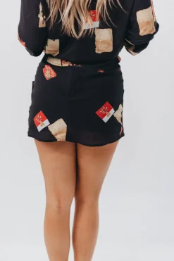 Hot Worth Collective Cozumel Mini Skirt in Black