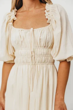Discount Worth Collective Darling Midi Dress in Cream