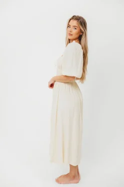 Discount Worth Collective Darling Midi Dress in Cream