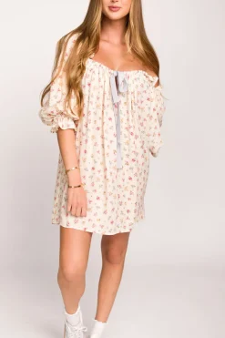Clearance Worth Collective Darling Mini Dress in Country Bloom