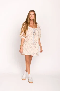 Clearance Worth Collective Darling Mini Dress in Country Bloom