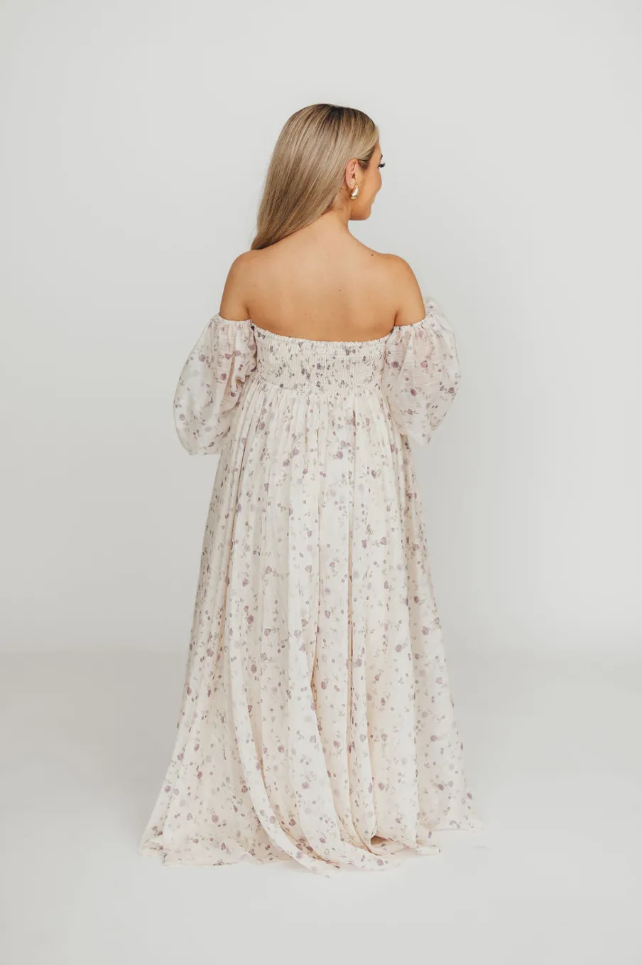 Clearance Worth Collective Dear Lily Maxi Dress in Lilac - Bump Friendly