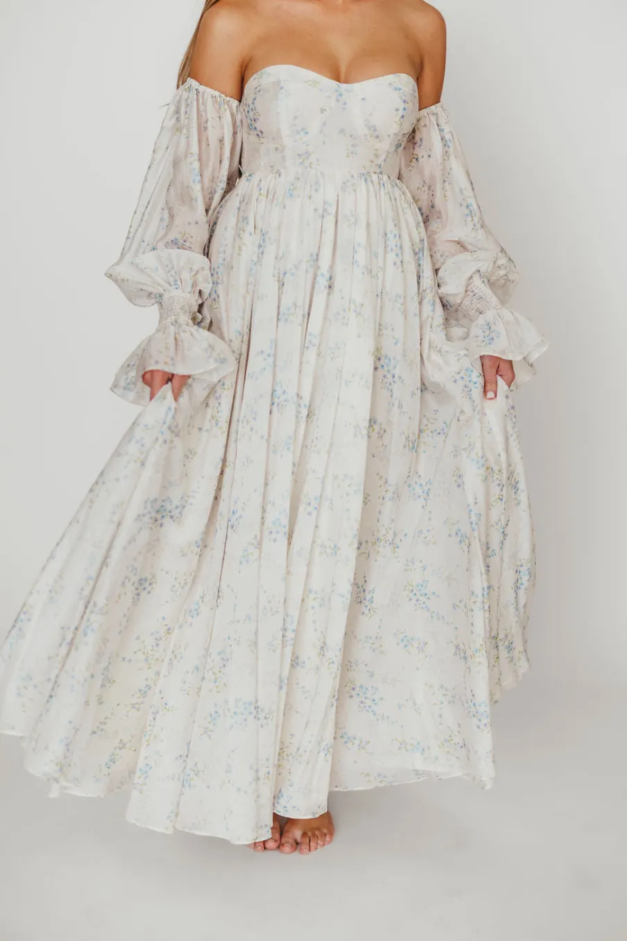 Sale Worth Collective Dear Skye Floral Dress in Blue