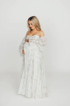 Sale Worth Collective Dear Skye Floral Dress in Blue