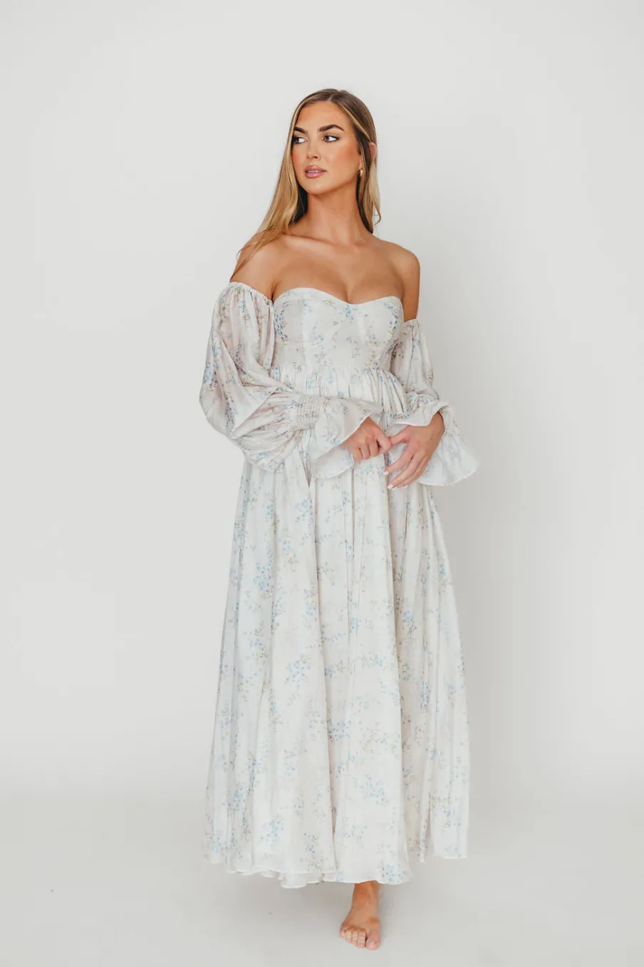 Sale Worth Collective Dear Skye Floral Dress in Blue