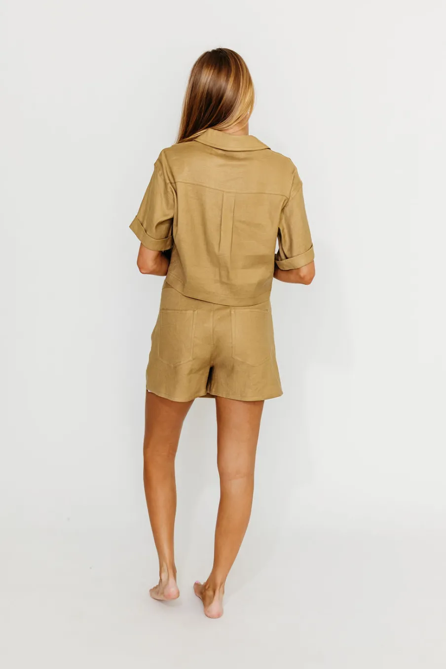 Clearance Worth Collective Deborah Top in Khaki