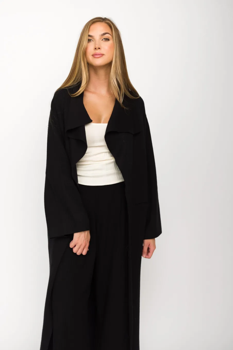 Sale Worth Collective Elsa Sweater Coat in Black