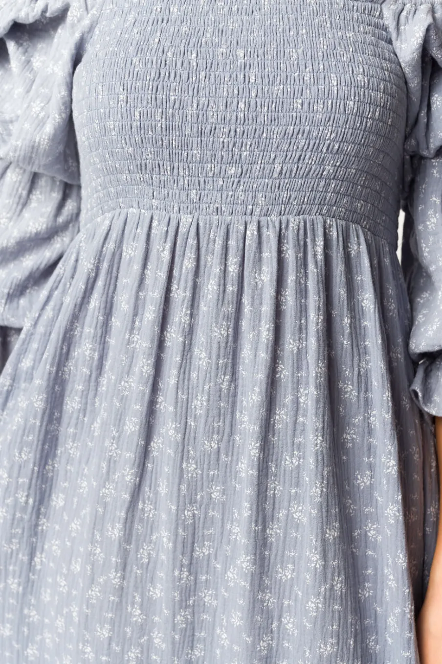 Sale Worth Collective Emerson 100% Cotton Gauze Maxi Dress in Indigo - Bump Friendly