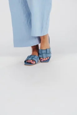 Clearance Worth Collective Essie Woven Canvas Slides in Denim