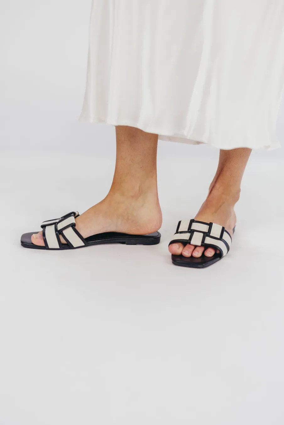 Sale Worth Collective Essie Woven Canvas Slides in Black