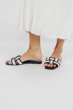 Sale Worth Collective Essie Woven Canvas Slides in Black