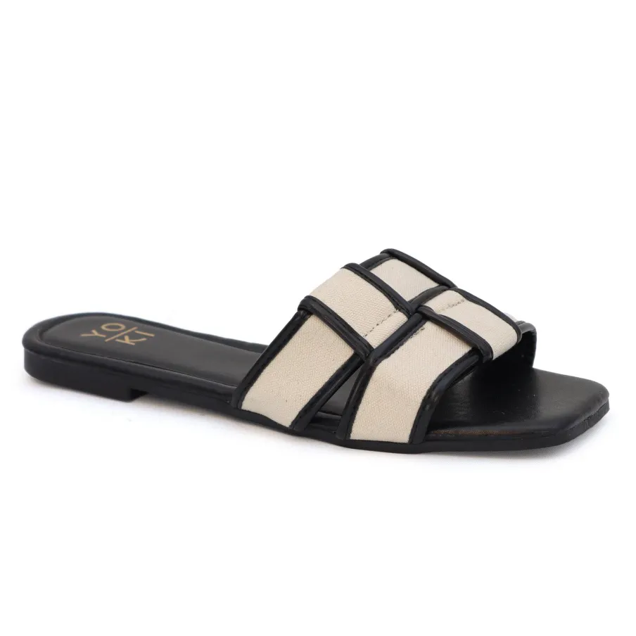 Sale Worth Collective Essie Woven Canvas Slides in Black