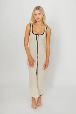 Outlet Worth Collective Gigi Sleeveless Midi Sweater Dress in Cream
