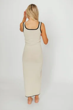 Outlet Worth Collective Gigi Sleeveless Midi Sweater Dress in Cream
