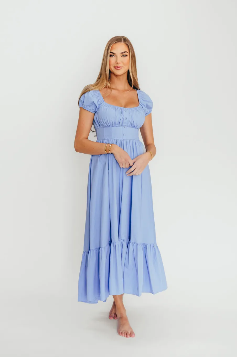 Sale Worth Collective Hannah Midi Dress in Light Blue