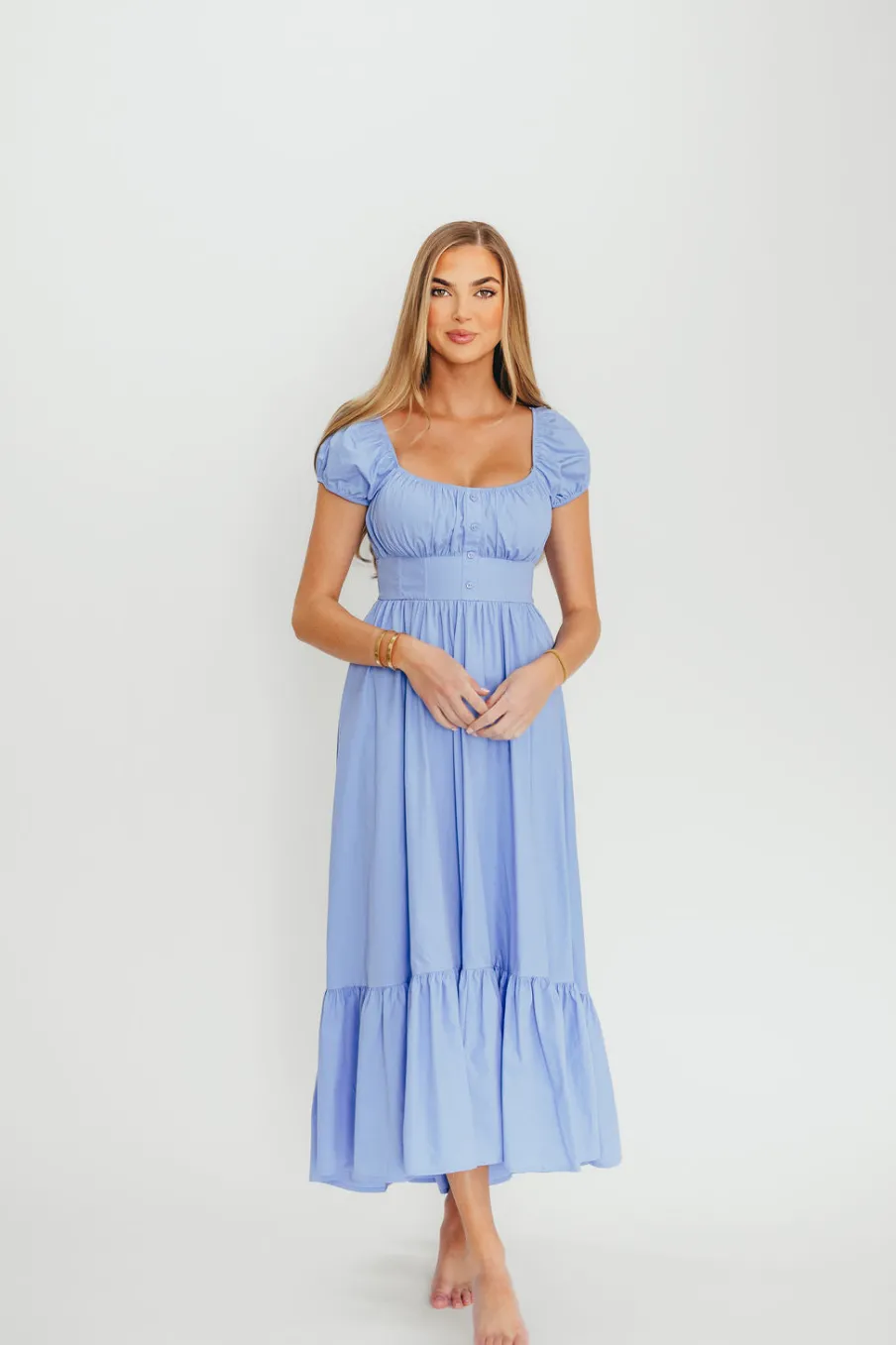 Sale Worth Collective Hannah Midi Dress in Light Blue