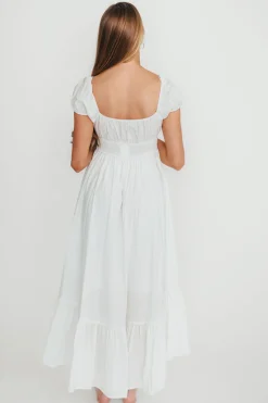Outlet Worth Collective Hannah Midi Dress in White