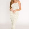 New Worth Collective Harley Maxi Dress in Gray Floral - Bump Friendly