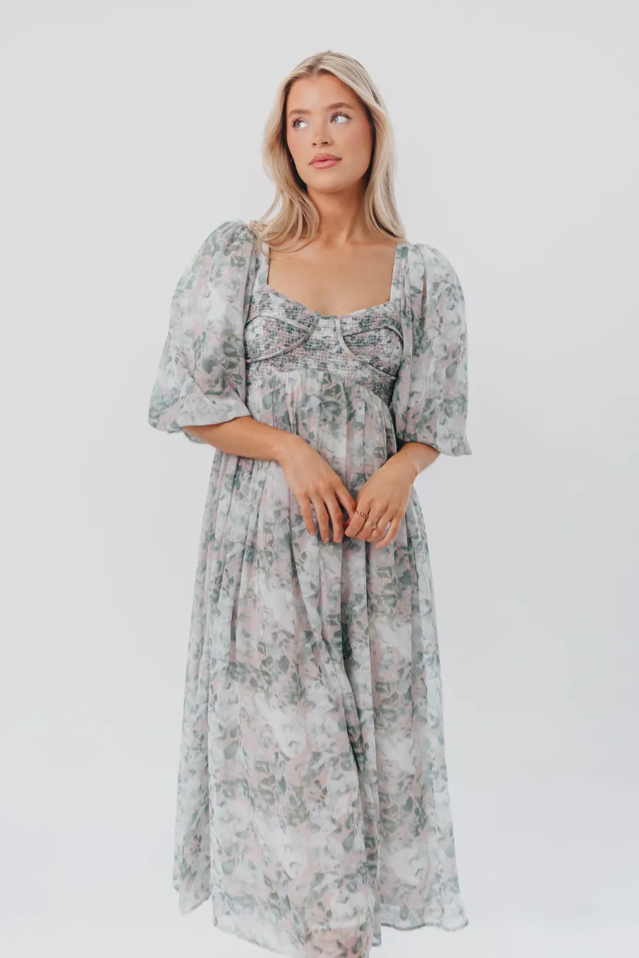 Best Worth Collective Harlow Maxi Dress in Forest - Bump Friendly (S-XL)