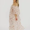 Sale Worth Collective Harlow Maxi Dress in Ivory Floral - Bump Friendly & Inclusive Sizing (