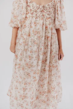 Sale Worth Collective Harlow Maxi Dress in Ivory Floral - Bump Friendly & Inclusive Sizing (