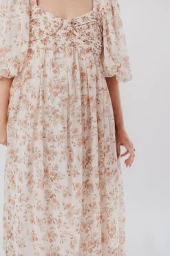 Sale Worth Collective Harlow Maxi Dress in Ivory Floral - Bump Friendly & Inclusive Sizing (