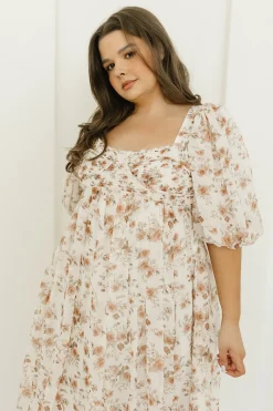 Sale Worth Collective Harlow Maxi Dress in Ivory Floral - Bump Friendly & Inclusive Sizing (