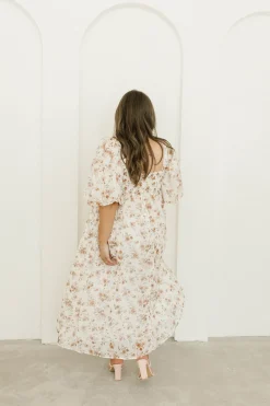 Sale Worth Collective Harlow Maxi Dress in Ivory Floral - Bump Friendly & Inclusive Sizing (
