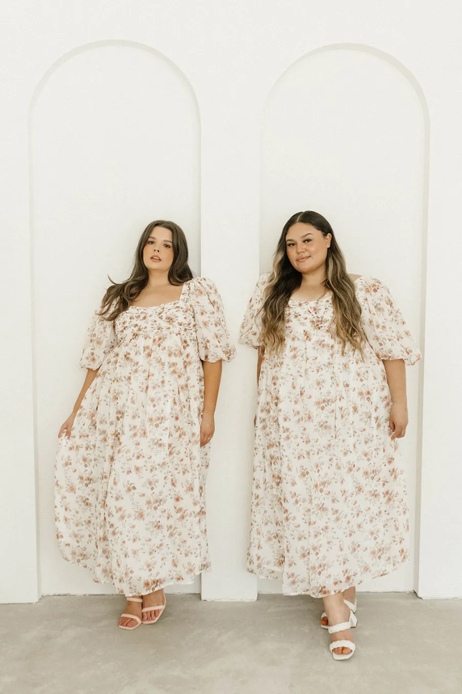 Sale Worth Collective Harlow Maxi Dress in Ivory Floral - Bump Friendly & Inclusive Sizing (