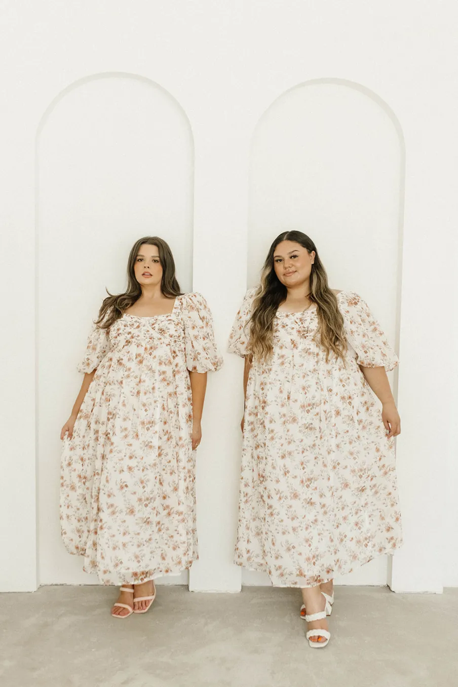 Sale Worth Collective Harlow Maxi Dress in Ivory Floral - Bump Friendly & Inclusive Sizing (