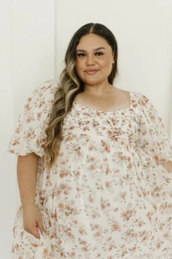 Sale Worth Collective Harlow Maxi Dress in Ivory Floral - Bump Friendly & Inclusive Sizing (