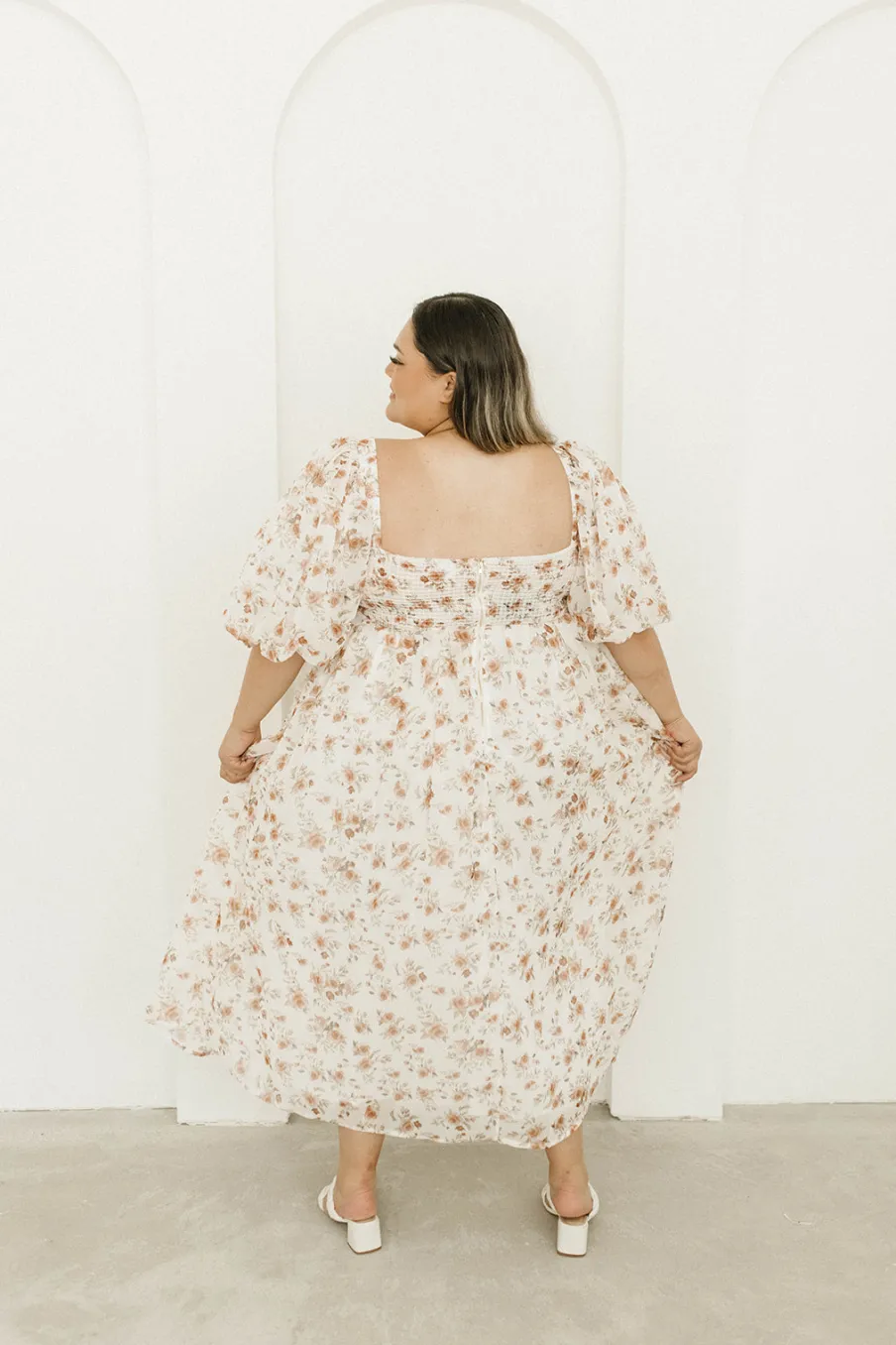 Sale Worth Collective Harlow Maxi Dress in Ivory Floral - Bump Friendly & Inclusive Sizing (