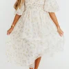 Fashion Worth Collective Harlow Maxi Dress in Tiny Yellow Floral - Bump Friendly & Inclusive Si