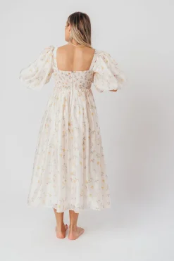 Fashion Worth Collective Harlow Maxi Dress in Tiny Yellow Floral - Bump Friendly & Inclusive Si