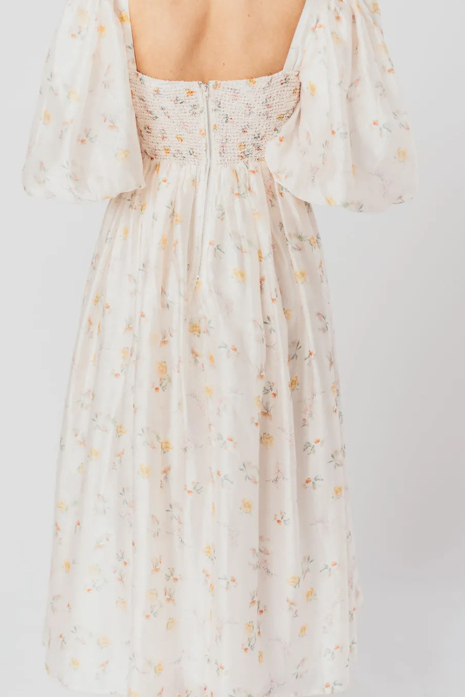 Fashion Worth Collective Harlow Maxi Dress in Tiny Yellow Floral - Bump Friendly & Inclusive Si