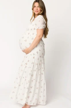 Fashion Worth Collective Harper Worth Maxi Dress in Pink Floral - Bump Friendly ($40 off This W