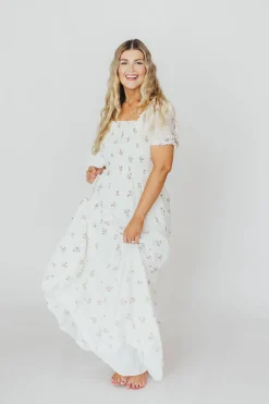 Fashion Worth Collective Harper Worth Maxi Dress in Pink Floral - Bump Friendly ($40 off This W