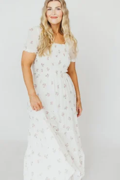 Fashion Worth Collective Harper Worth Maxi Dress in Pink Floral - Bump Friendly ($40 off This W
