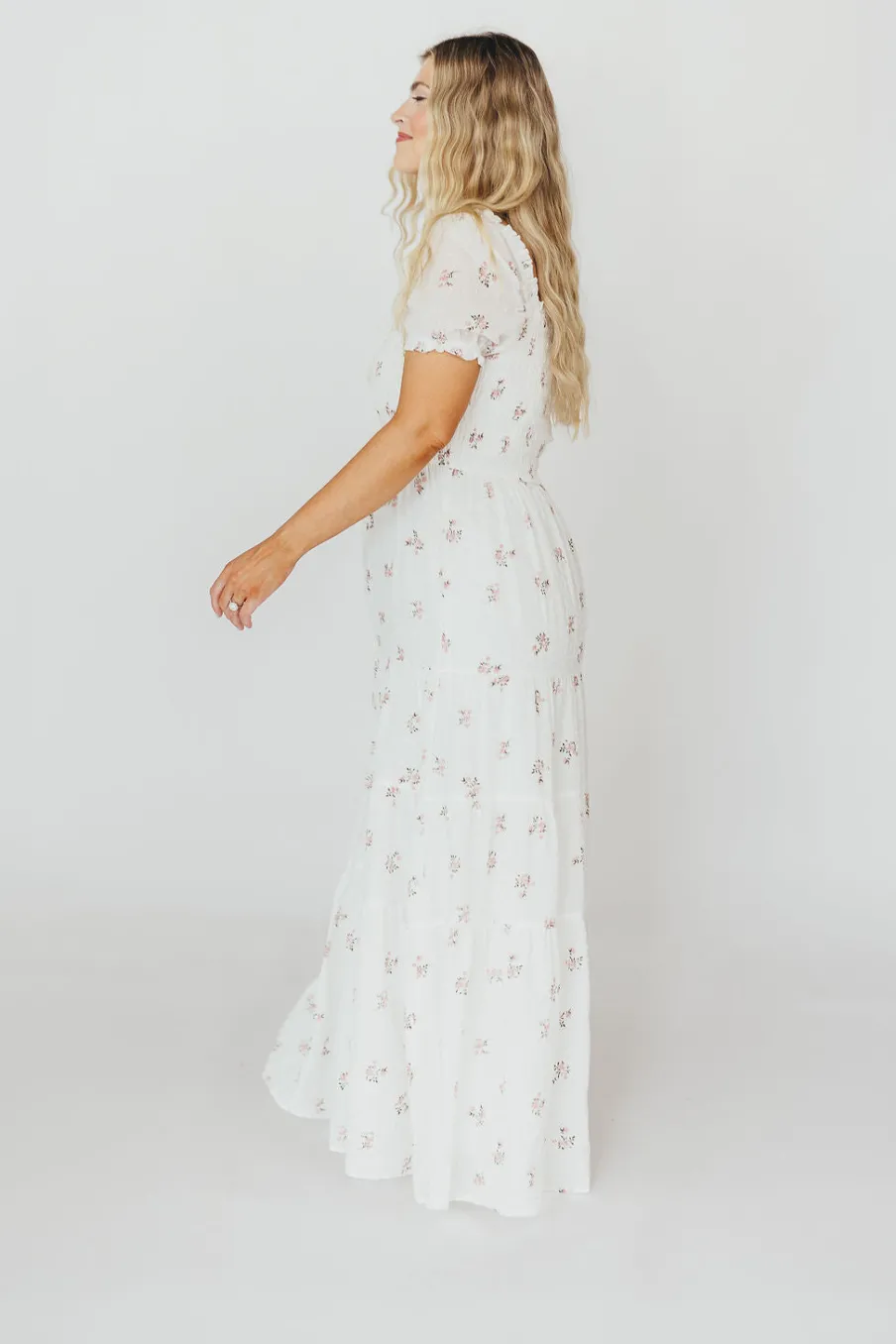 Fashion Worth Collective Harper Worth Maxi Dress in Pink Floral - Bump Friendly ($40 off This W