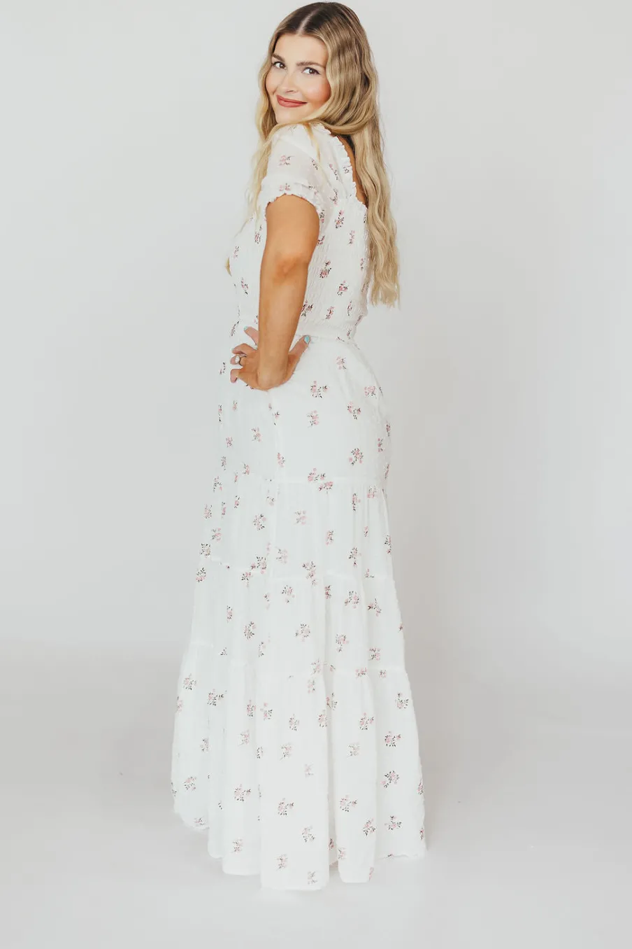 Fashion Worth Collective Harper Worth Maxi Dress in Pink Floral - Bump Friendly ($40 off This W