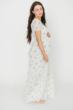 Fashion Worth Collective Harper Worth Maxi Dress in Pink Floral - Bump Friendly ($40 off This W