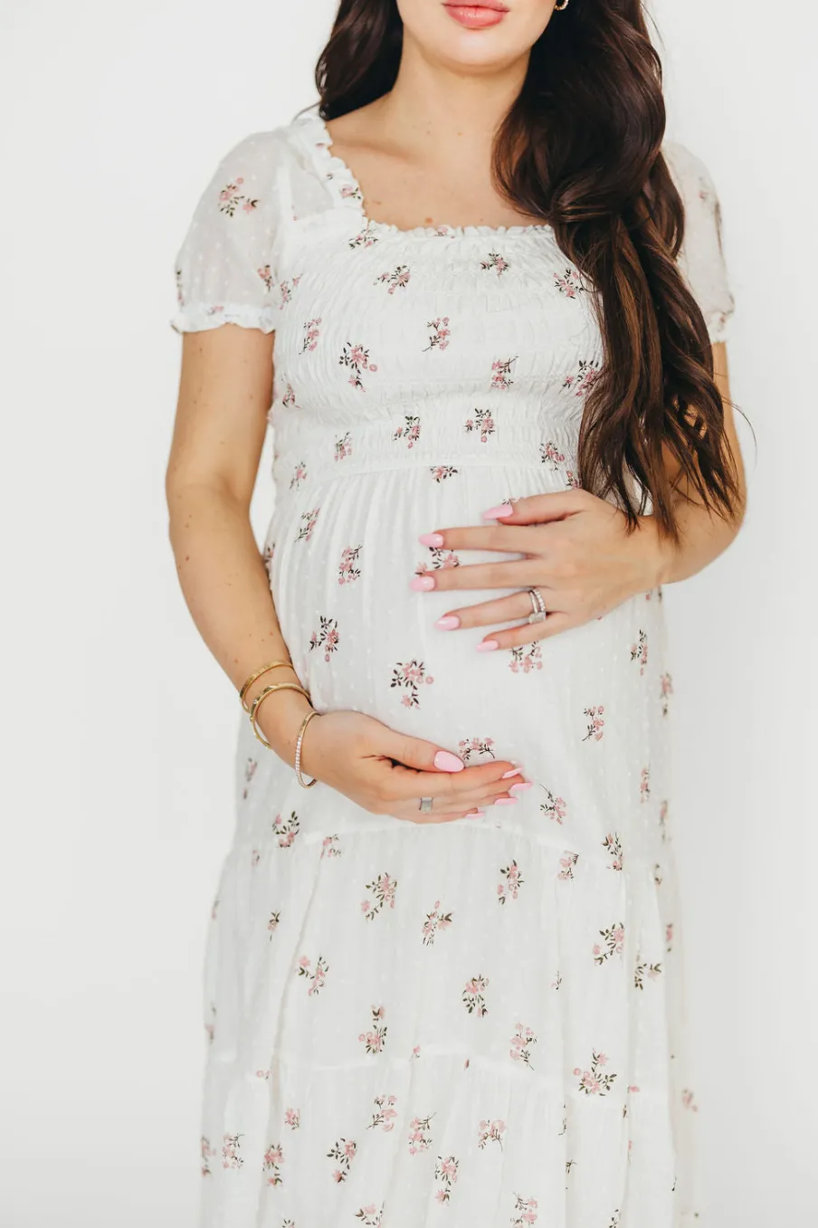 Fashion Worth Collective Harper Worth Maxi Dress in Pink Floral - Bump Friendly ($40 off This W