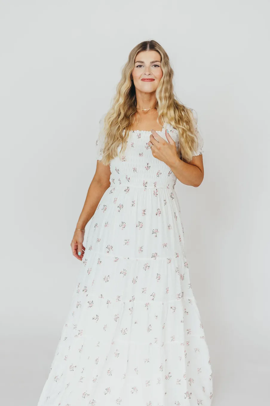 Fashion Worth Collective Harper Worth Maxi Dress in Pink Floral - Bump Friendly ($40 off This W