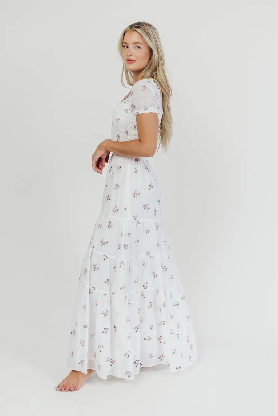 Fashion Worth Collective Harper Worth Maxi Dress in Pink Floral - Bump Friendly ($40 off This W