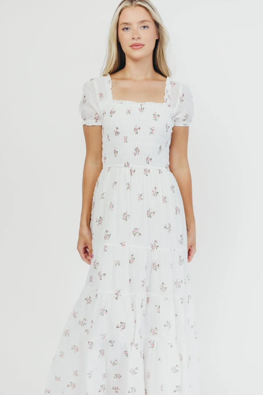 Fashion Worth Collective Harper Worth Maxi Dress in Pink Floral - Bump Friendly ($40 off This W