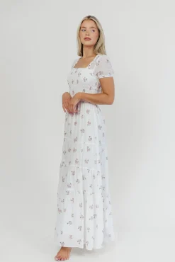 Fashion Worth Collective Harper Worth Maxi Dress in Pink Floral - Bump Friendly ($40 off This W