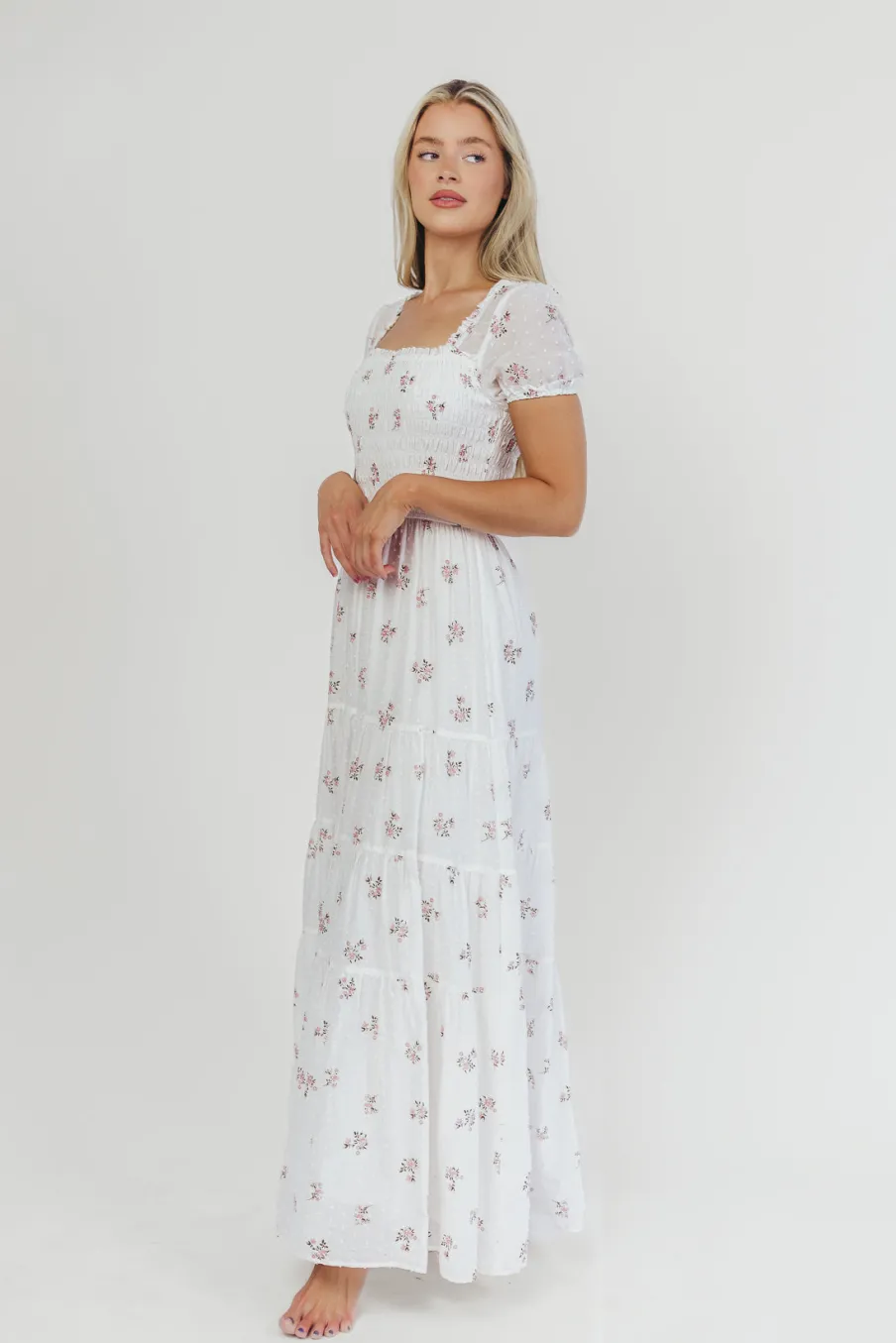 Fashion Worth Collective Harper Worth Maxi Dress in Pink Floral - Bump Friendly ($40 off This W