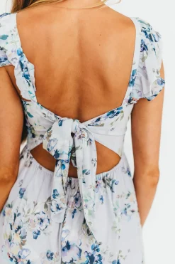 Best Worth Collective Hazel Open Tie Back Maxi Dress In Purple